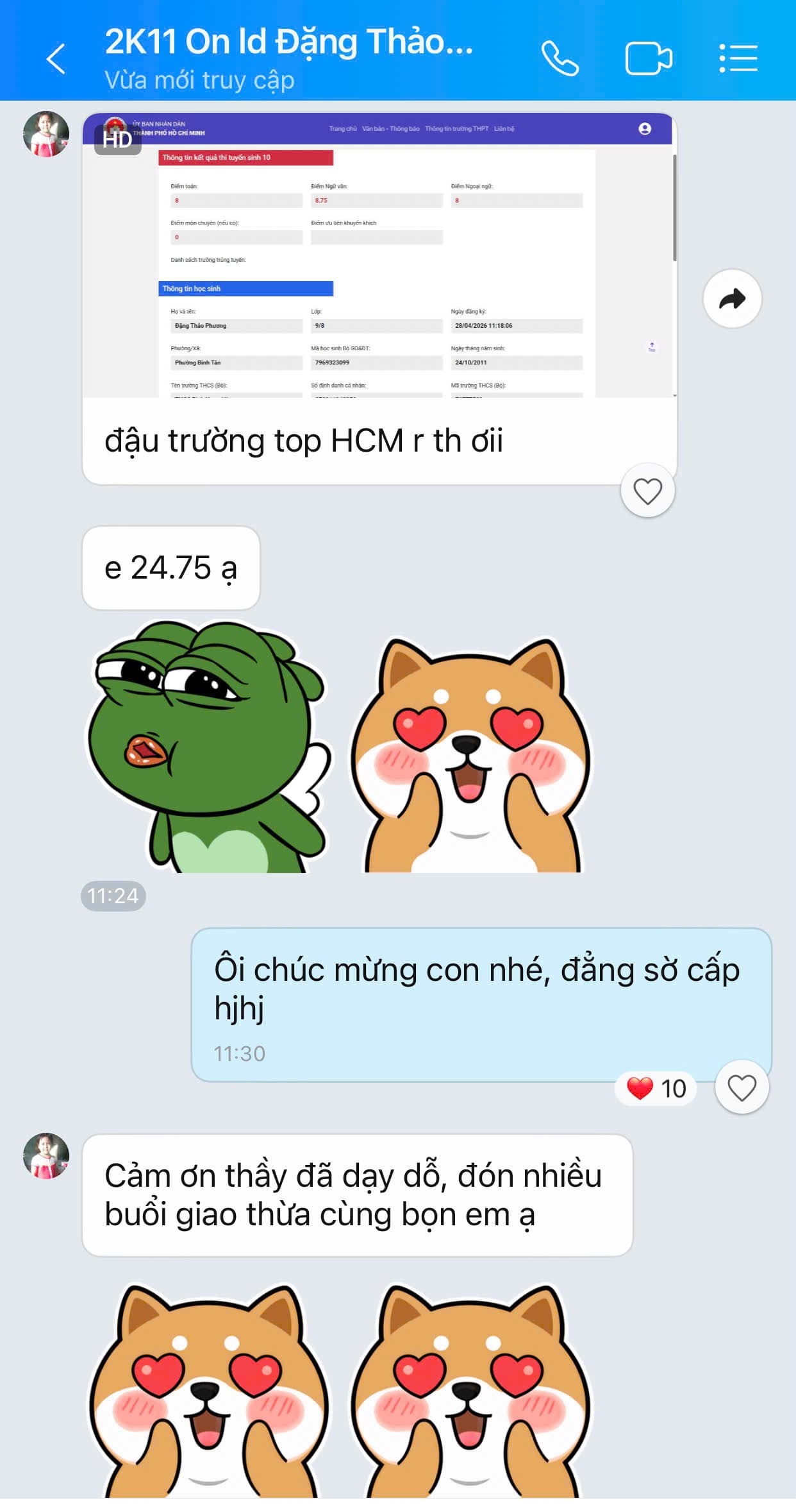 Đỗ trường TOP của TP HCM
