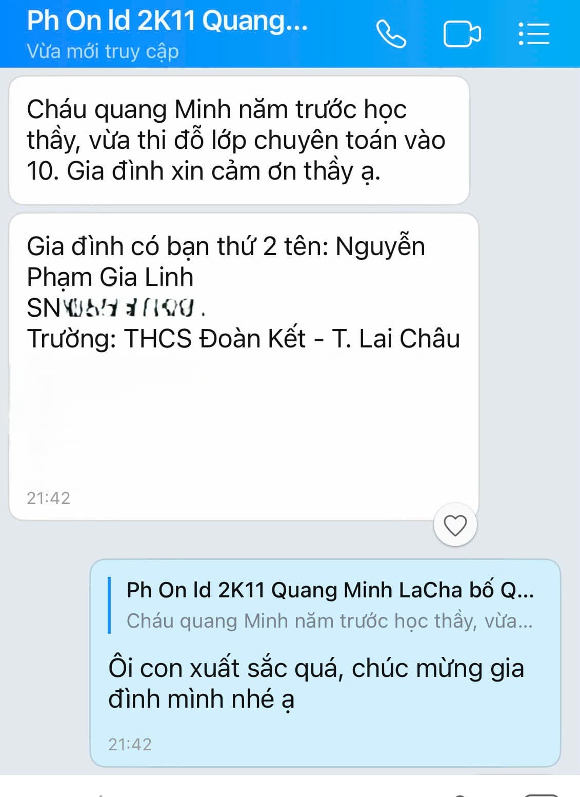Đỗ lớp chuyên toán
