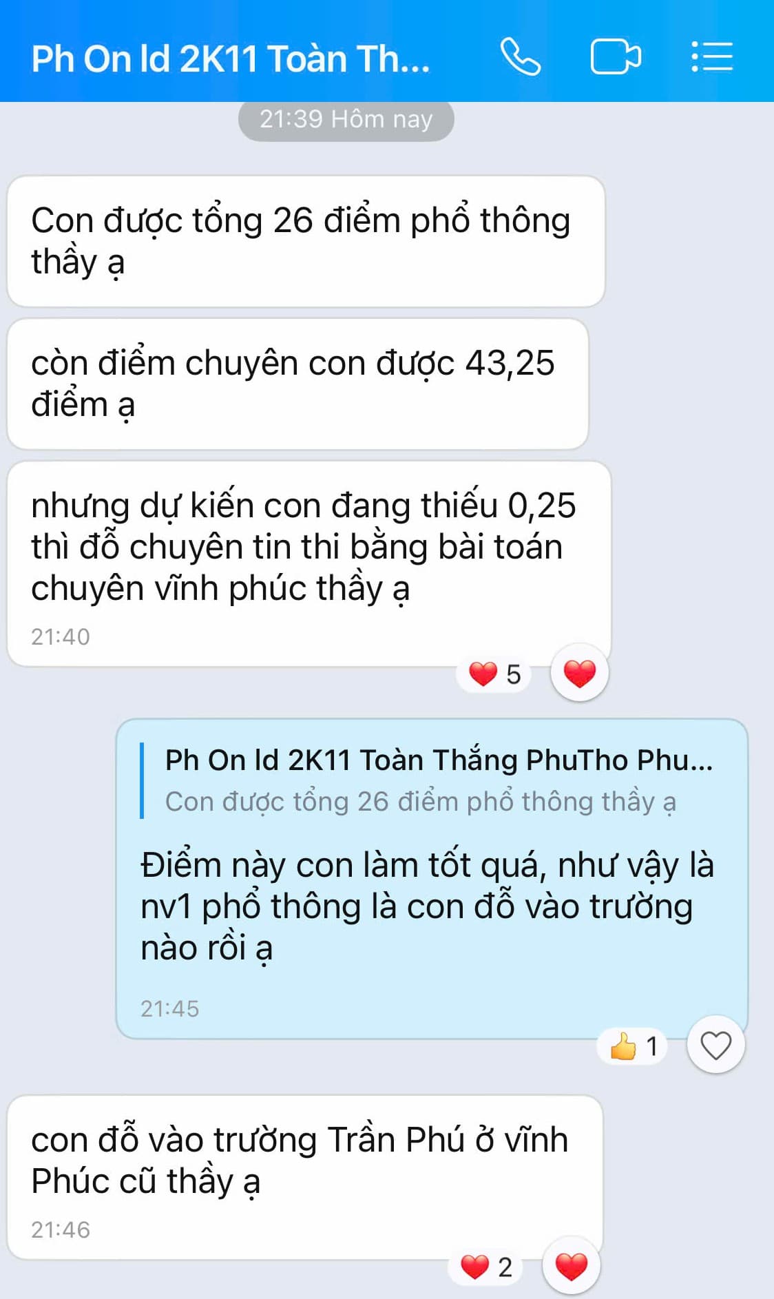 Điểm xét tuyển 26đ