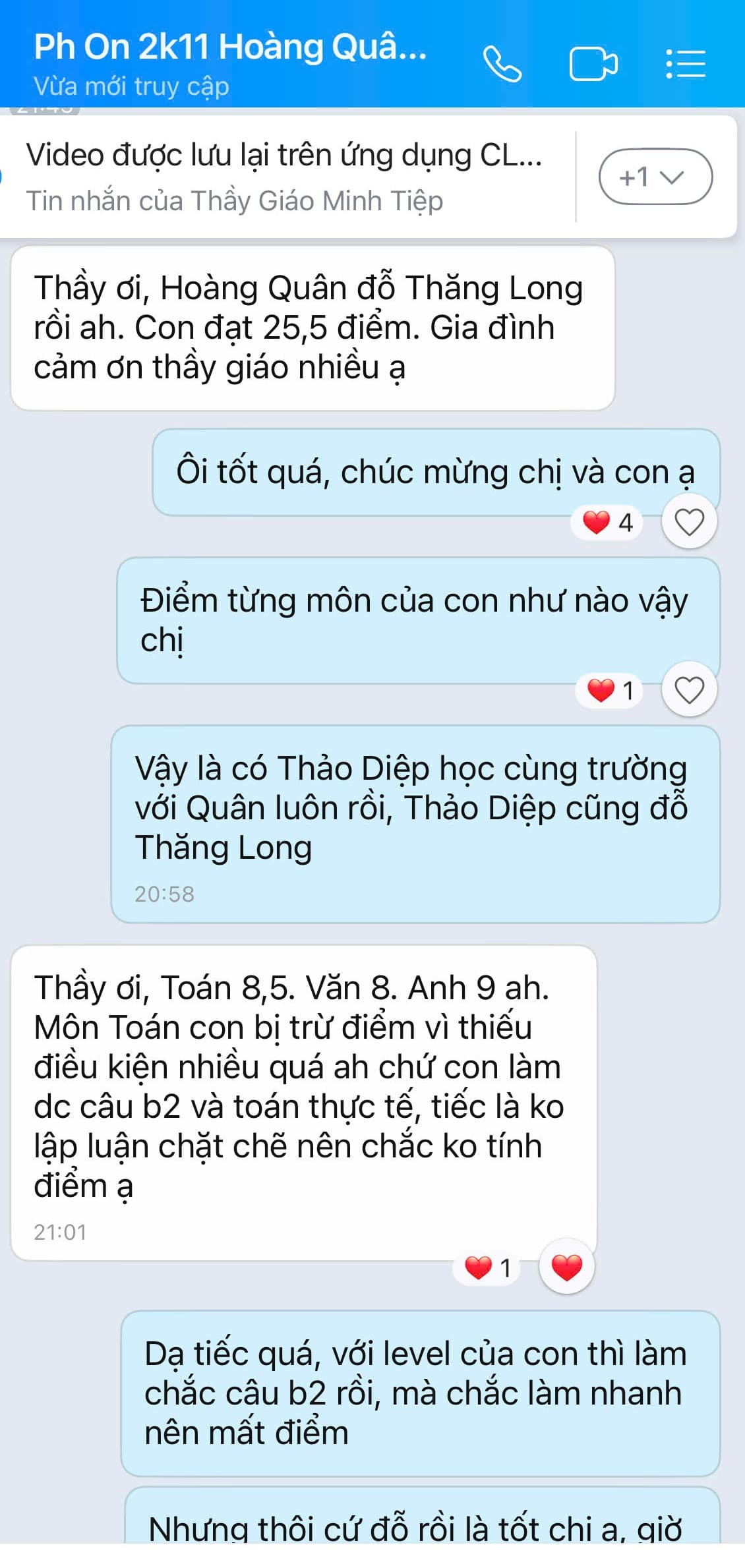 Điểm xét tuyển 25,5đ đỗ Thăng Long